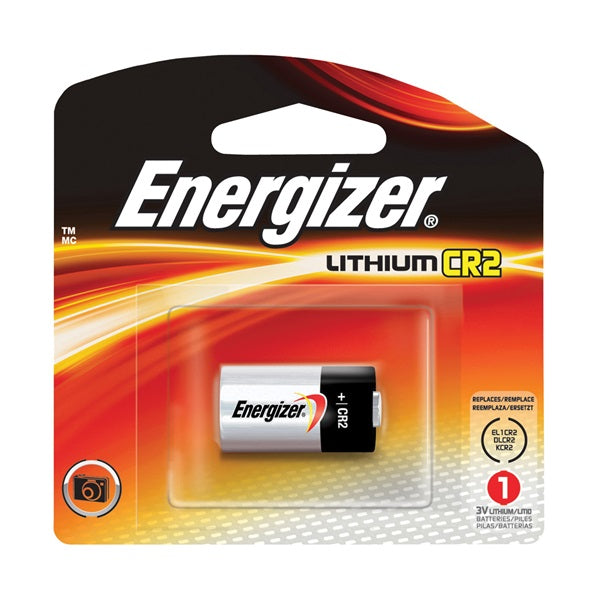Energizer EL1CR2 EL1CR2BP Battery, 3 V Battery, 800 mAh, CR2 Battery, Lithium, Manganese Dioxide