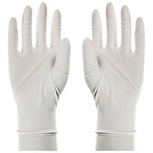 Load image into Gallery viewer, BOSS 1UL0004M Seamless Disposable Gloves, M, Latex, Powdered, White, 9-1/2 in L
