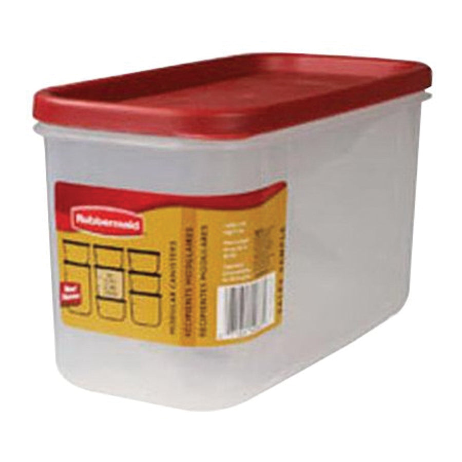 Rubbermaid 1776471 Food Storage Canister, 6.4 Cups Capacity, Polypropylene, Clear, 5-1/2 in L, 5.19 in W, 7 in H