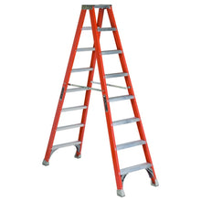 Load image into Gallery viewer, Louisville FM1508 Twin Front Ladder, 8 ft H, Type IA Duty Rating, Fiberglass, 300 lb

