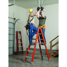 Load image into Gallery viewer, Louisville FM1508 Twin Front Ladder, 8 ft H, Type IA Duty Rating, Fiberglass, 300 lb
