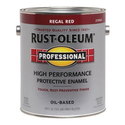 Professional 215965 Enamel Paint, Gloss, Regal Red, 1 gal, Can, Oil Base, Application: Brush, Roller, Spray