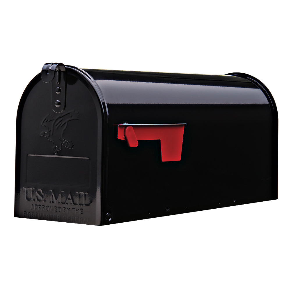 Gibraltar Mailboxes Elite Series E1100B00 Mailbox, 800 cu-in Capacity, Galvanized Steel, Powder-Coated, 6.9 in W, Black