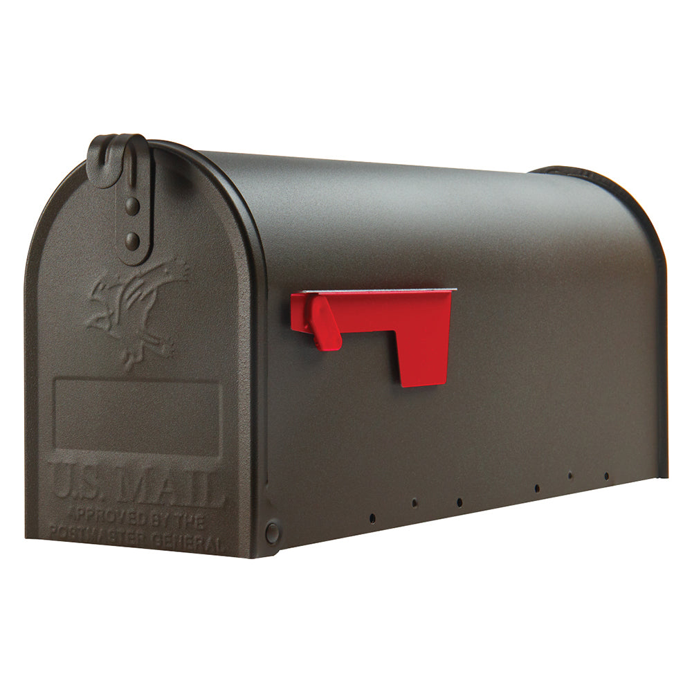 Gibraltar Mailboxes Elite Series E1100BZ0 Mailbox, 800 cu-in Capacity, Galvanized Steel, Bronze, 6.9 in W, 20.1 in D