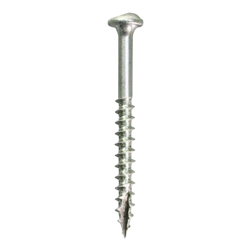 Kreg SML-C125 - 100 Pocket-Hole Screw, #8 Thread, 1-1/4 in L, Coarse Thread, Maxi-Loc Head, Square Drive, Carbon Steel