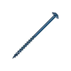 Kreg Blue-Kote SML-C2B-250 Pocket-Hole Screw, #8 Thread, 2 in L, Coarse Thread, Maxi-Loc Head, Square Drive, Sharp Point