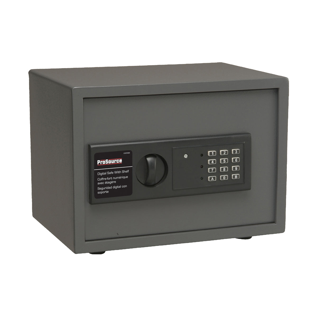 ProSource S-30ES Digital Electronic Safe, 15 in W x 11-13/16 in D x 11-13/16 in H Exterior, Solid Steel, Powder-Coated