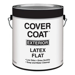 Valspar 044.0000555.007 Latex Paint, Flat, White, 1 gal, Resists: Mildew, Mold