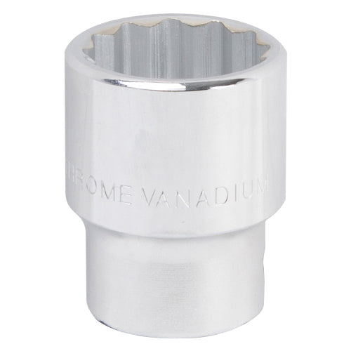 Vulcan MT-SM6032 Drive Socket, 32 mm Socket, 3/4 in Drive, 12-Point, Chrome Vanadium Steel, Chrome