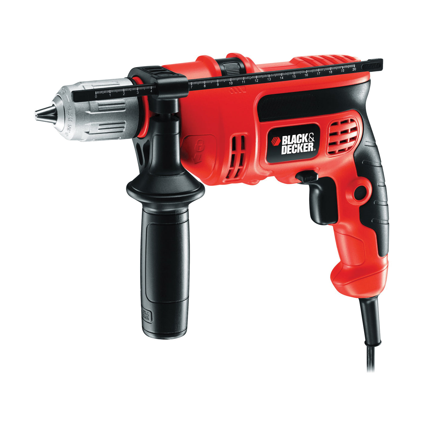 Black+Decker DR670 Hammer Drill, 6 A, Keyless Chuck, 1/2 in Chuck, 48,000 bpm, 0 to 2800 rpm Speed