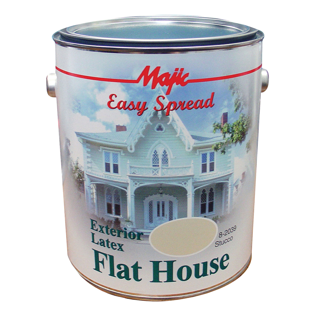 Majic Paints 8-2039-1 Latex Paint, Flat, Stucco, 1 gal, Pail, Latex Base