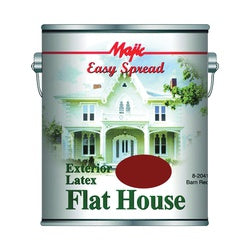 Majic Paints 8-2041-1 Latex Paint, Flat, Barn Red, 1 gal, Pail, Latex Base