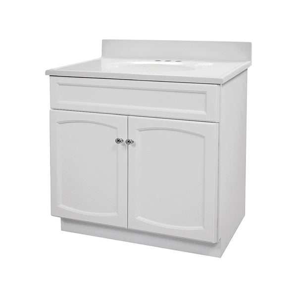 Foremost Heartland HEW3018 Bathroom Vanity Combo, Plywood, White, Free-Standing Installation, White Sink