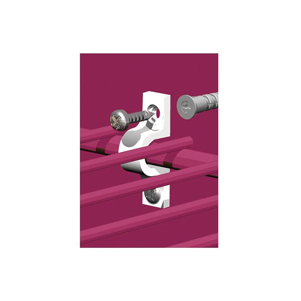 ClosetMaid 7561 Shelf Clip, Metal, White, Wall Mounting