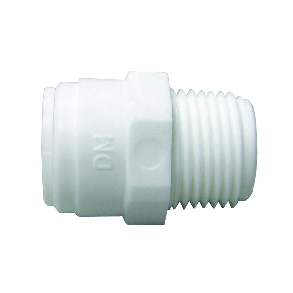 WATTS PL-3026 Pipe Adapter, 3/8 in, Compression x MPT, Plastic, 150 psi Pressure