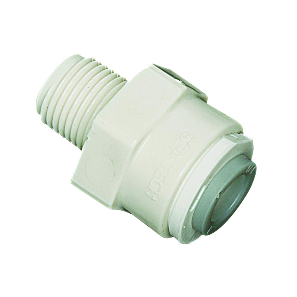 WATTS PL-3027 Pipe Adapter, 3/8 x 1/2 in, Compression x MPT, Plastic, 150 psi Pressure