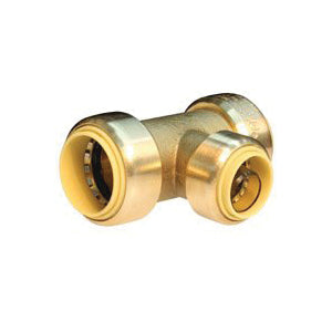 ProBite LF844 Pipe Tee, 3/4 x 1/2 in, Push-Fit, Brass