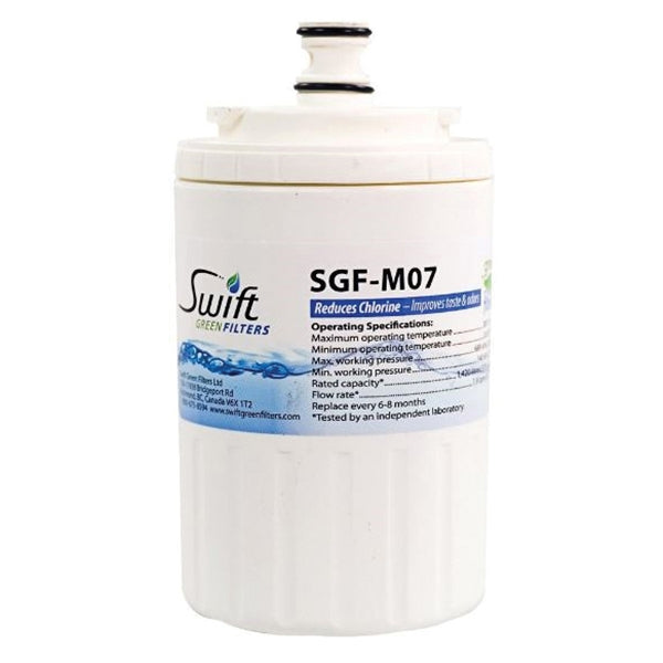 SWIFT GREEN FILTERS SGF-M07 Refrigerator Water Filter, 0.5 gpm, Coconut Shell Carbon Block Filter Media
