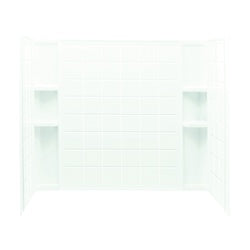 Sterling Ensemble 71124100-0 Bath/Shower Wall Set, 33-1/4 in L, 60 in W, 54 in H, Vikrell, Alcove Installation, White