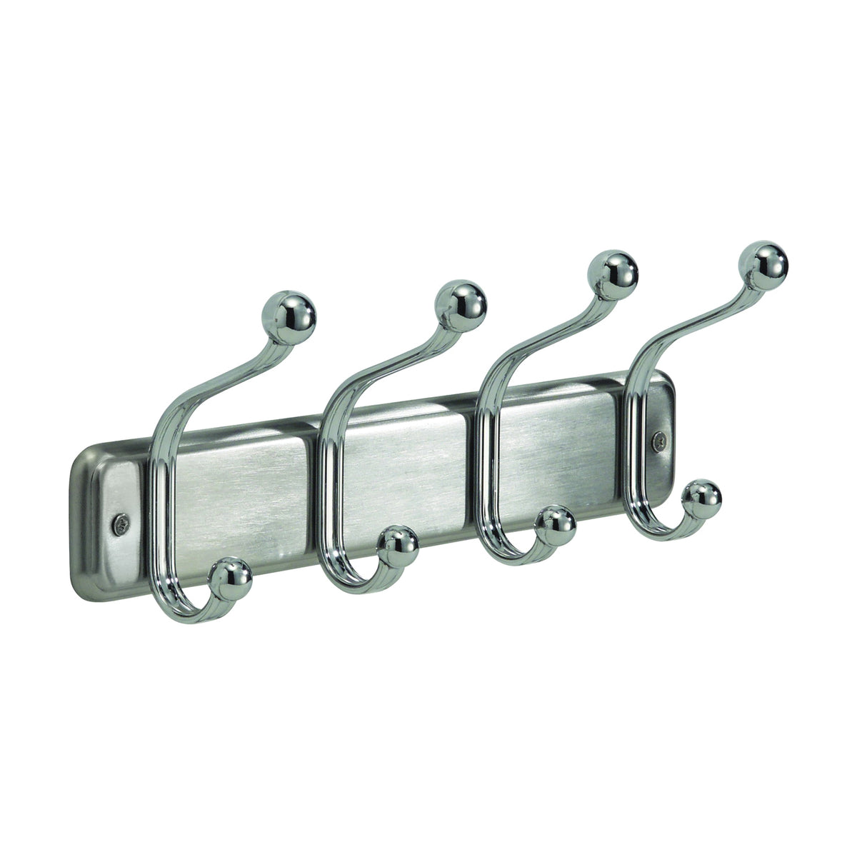 iDESIGN York Lyra 54170 Hook Rack, 4-Hook, Steel, Chrome