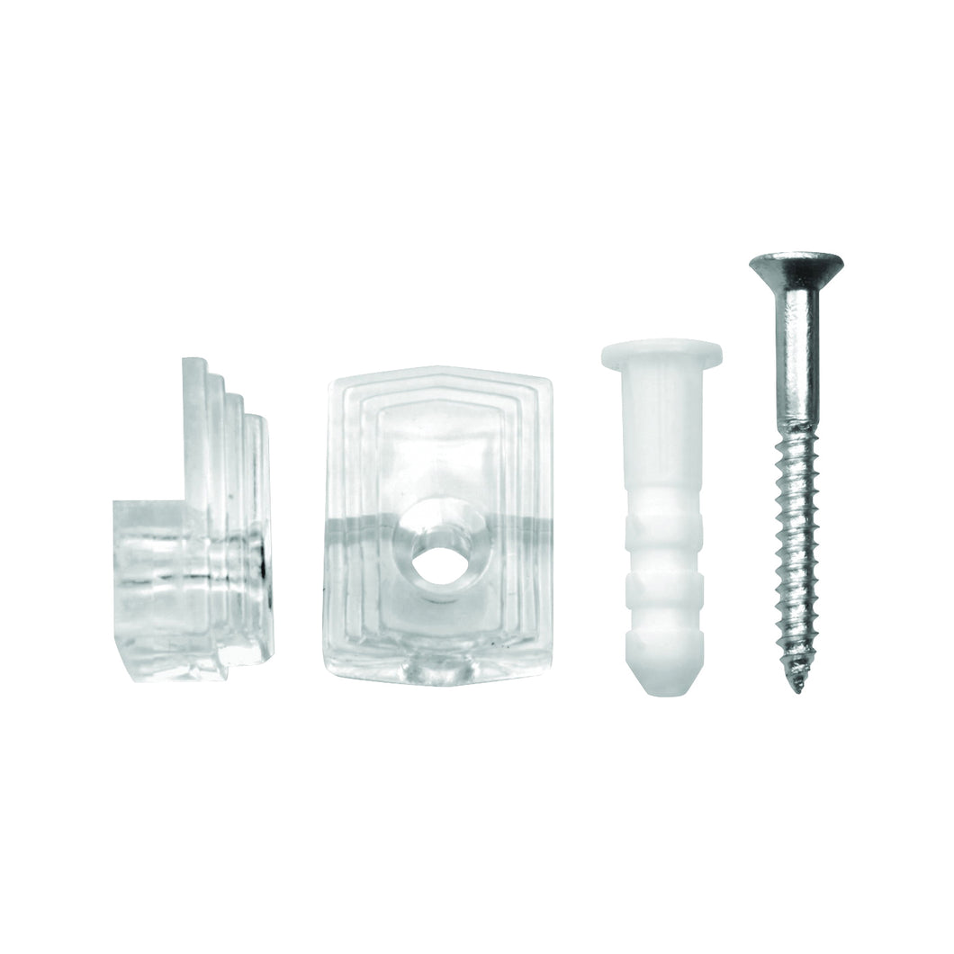 OOK 50226 Mirror Clip Set, Plastic, Clear, Wall Mounting