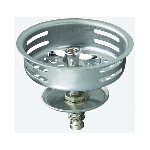 Plumb Pak PP820-34 Basket Strainer with Twist-N-Lock Post, Stainless Steel, For: Keeney 1433 Sink