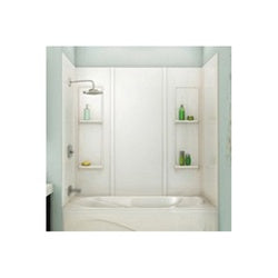 MAAX Elan 101343-000-001 Bathtub Wall Kit, 31-3/4 in L, 60-1/2 in W, 59 in H, Acrylic, Glue Up Installation, Smooth Wall
