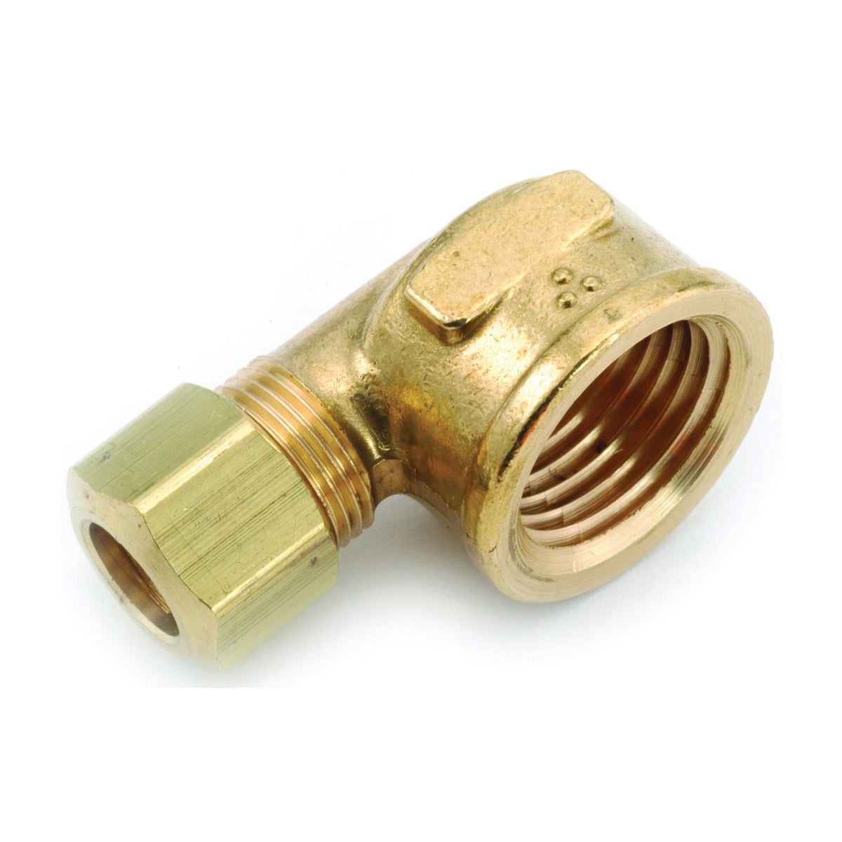 Anderson Metals 750070-0606 Tube Elbow, 3/8 in, 90 deg Angle, Brass, 200 psi Pressure