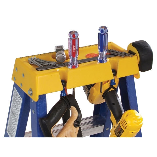 WERNER Old Blue OBCN06 Step Ladder, 6 ft H, Type IAA Duty Rating, Fiberglass, 375 lb