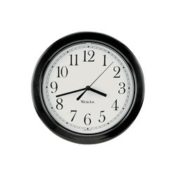 Westclox 46991A Clock, Round, Black Frame, Plastic Clock Face, Analog