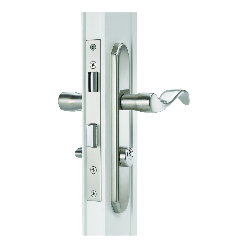 Wright Products VMT115SN Door Lever Lockset, Brass, Satin Nickel, 1-1/8 to 2 in Thick Door, 3/4 in Backset