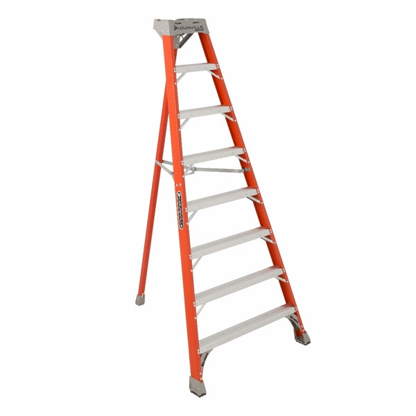 Louisville FT1508 Tripod Ladder, 8 ft H, Type IA Duty Rating, Fiberglass, 300 lb
