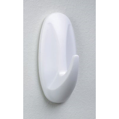 Command 17082 Designer Hook, 1/4 in Opening, 1 lb, 2-Hook, Plastic, White