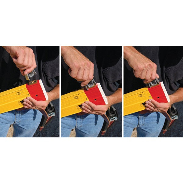 Stabila 35712 Plate Level, 84 in L, 3-Vial, Steel, Yellow