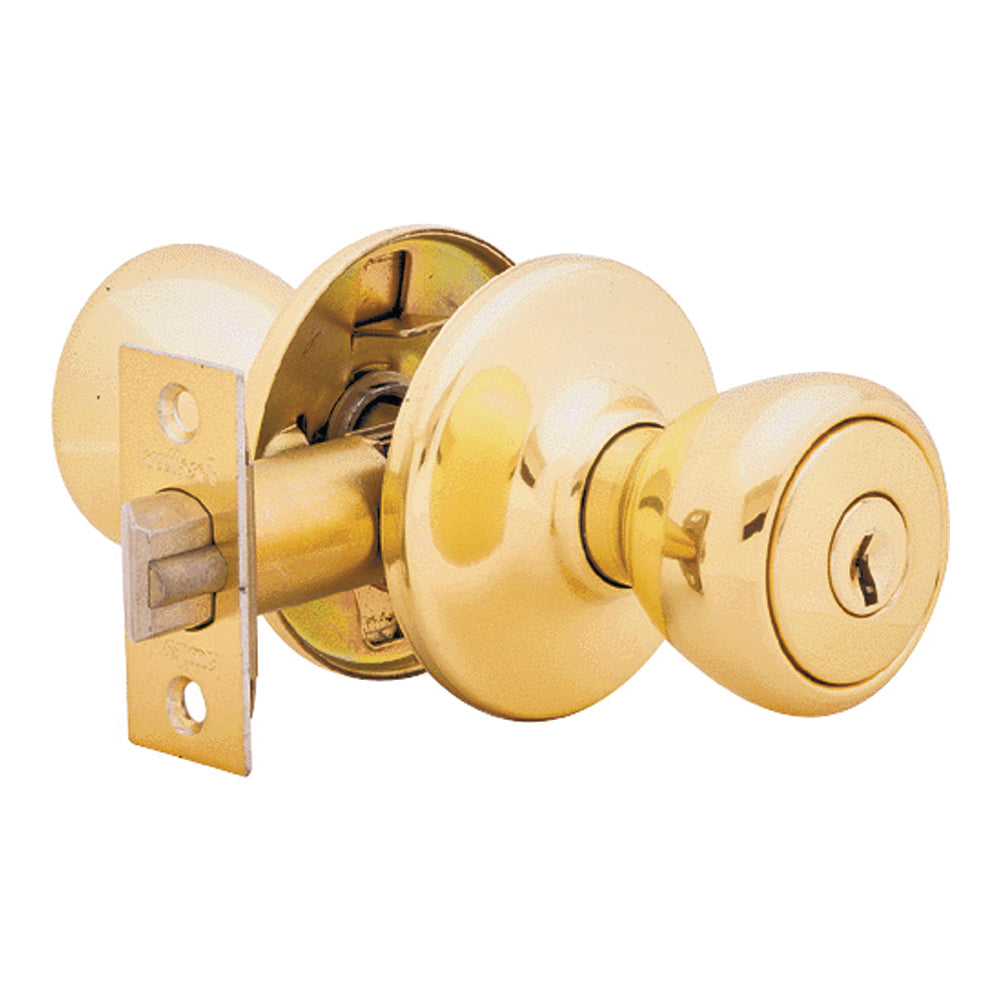 Kwikset 400T3CP6K6 Keyed Entry Knob, Polished Brass