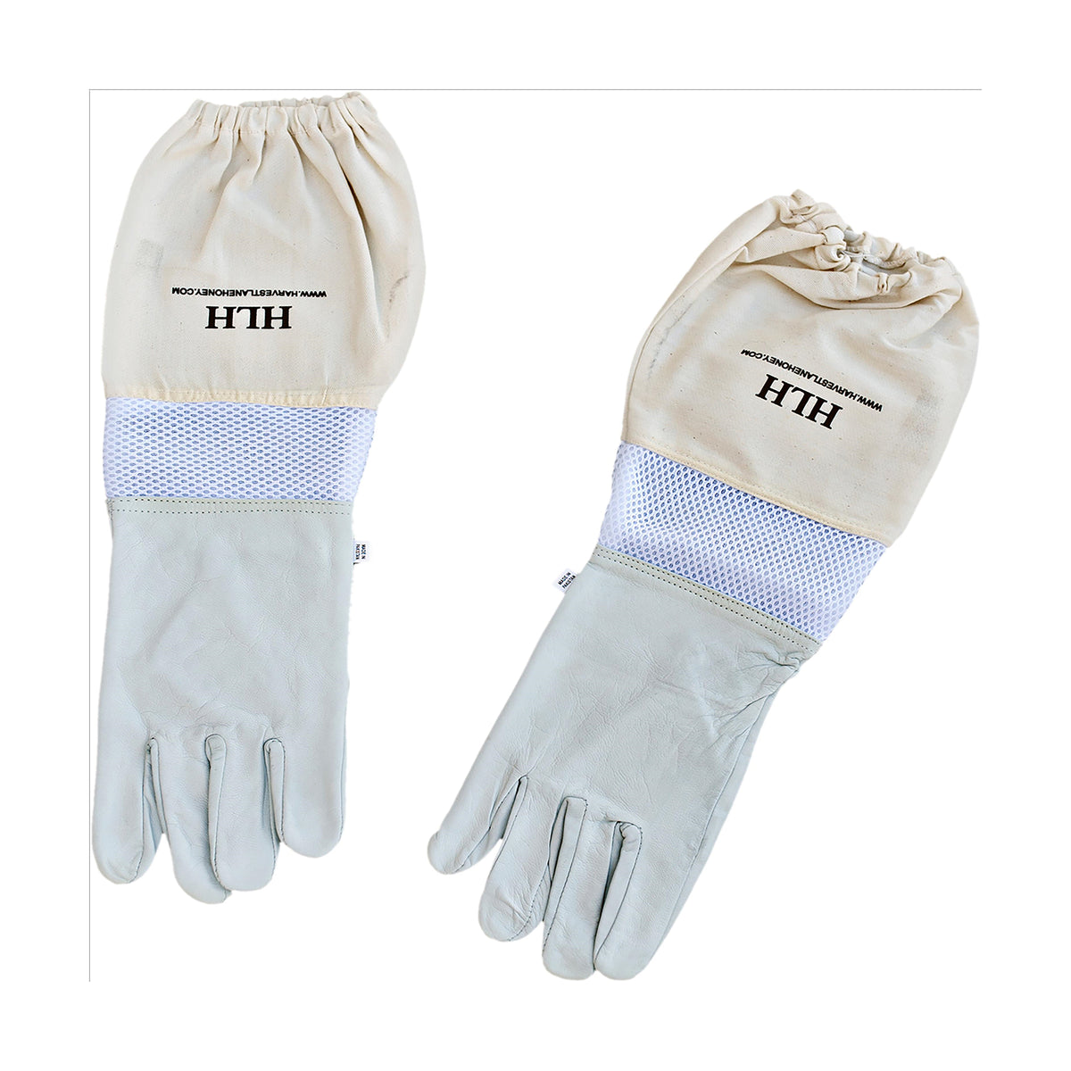 HARVEST LANE HONEY CLOTHGL-103 Beekeeping Gloves, L, Goatskin Leather/Polycotton