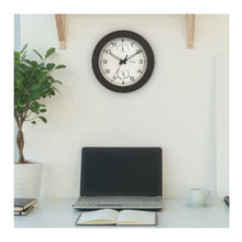 Load image into Gallery viewer, Equity 29005 Clock, Round, Dark Brown Frame, Plastic Clock Face, Analog
