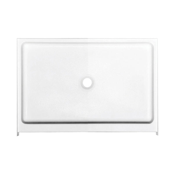 MAAX Finesse 105624-000-002 Shower Base, 48 in L, 32 in W, 7 in H, Fiberglass, White, Alcove Installation