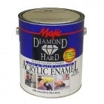 Majic Paints Diamondhard 8-1520 Series 8-1521-2 Enamel Paint, Satin, Black, 1 qt, Can, Water Base