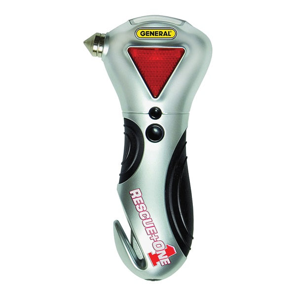 GENERAL RESCUEplusONE 7902 Car Escape Tool, AAA Battery, Magnetic Handle, Rubber, White