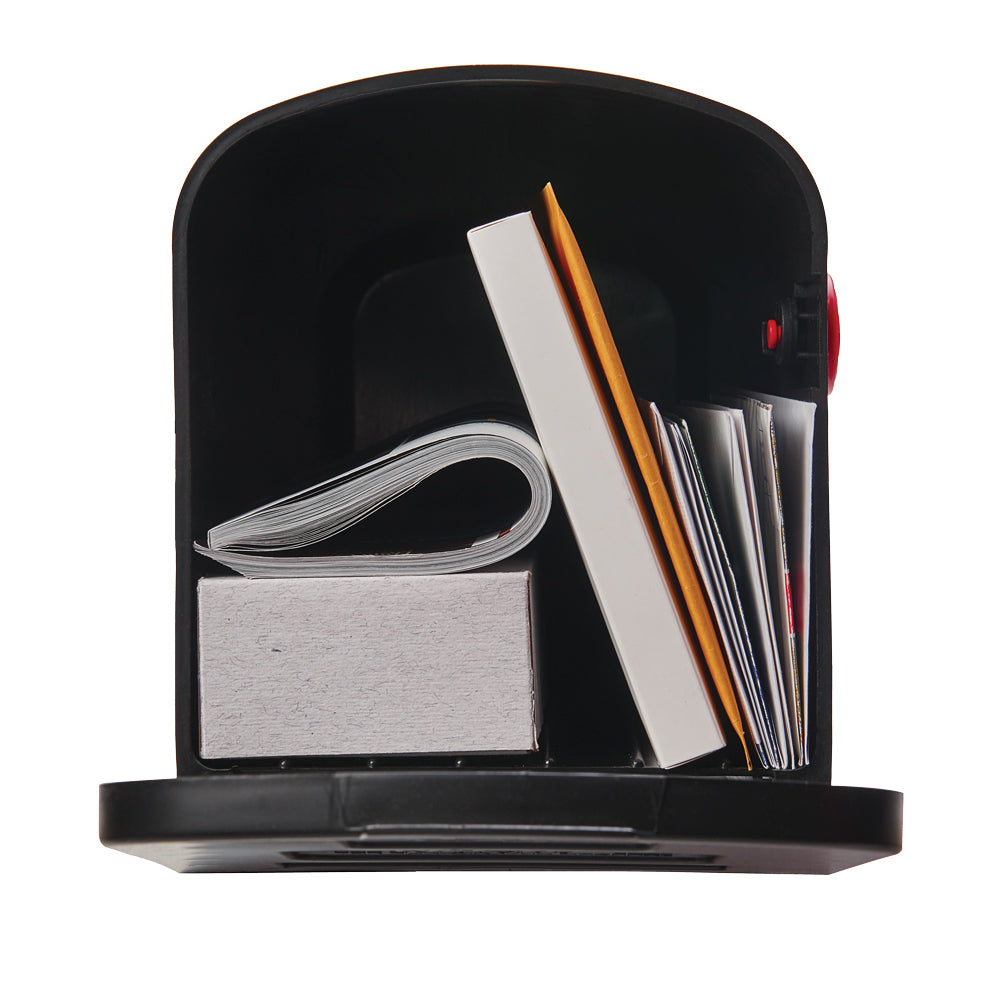 Gibraltar Mailboxes Parson Series PL10B0201 Rural Mailbox, 875 cu-in Capacity, Plastic, 7.9 in W, 19.4 in D, 9.6 in H