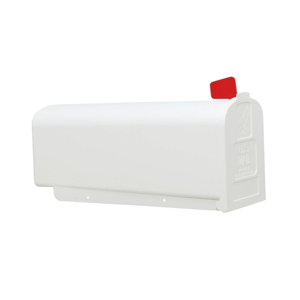 Gibraltar Mailboxes Parson Series PL10W0201 Rural Mailbox, 875 cu-in Capacity, Plastic, 7.9 in W, 19.4 in D, 9.6 in H