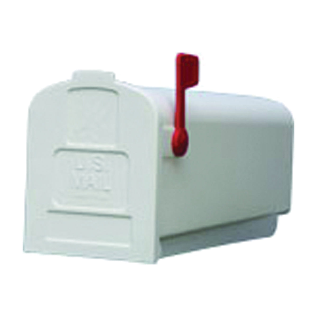 Gibraltar Mailboxes Parson Series PL10W0201 Rural Mailbox, 875 cu-in Capacity, Plastic, 7.9 in W, 19.4 in D, 9.6 in H