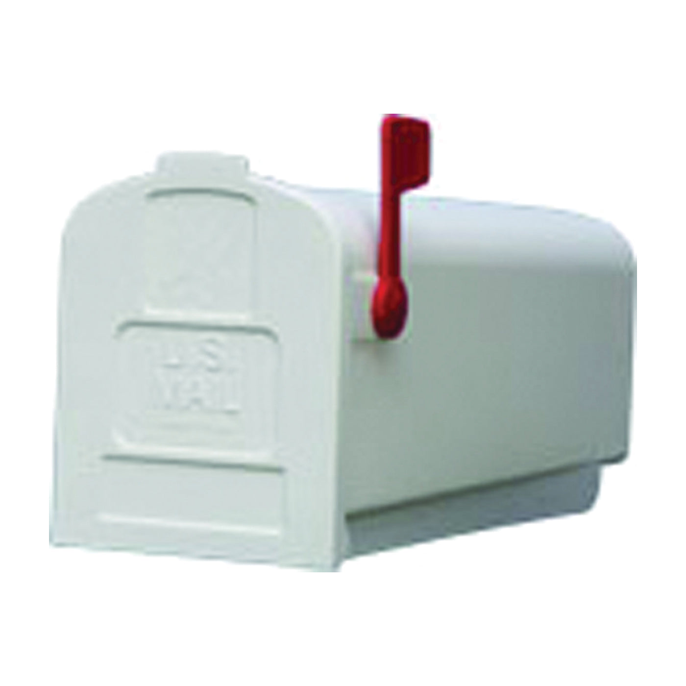 Gibraltar Mailboxes Parson Series PL10W0201 Rural Mailbox, 875 cu-in Capacity, Plastic, 7.9 in W, 19.4 in D, 9.6 in H