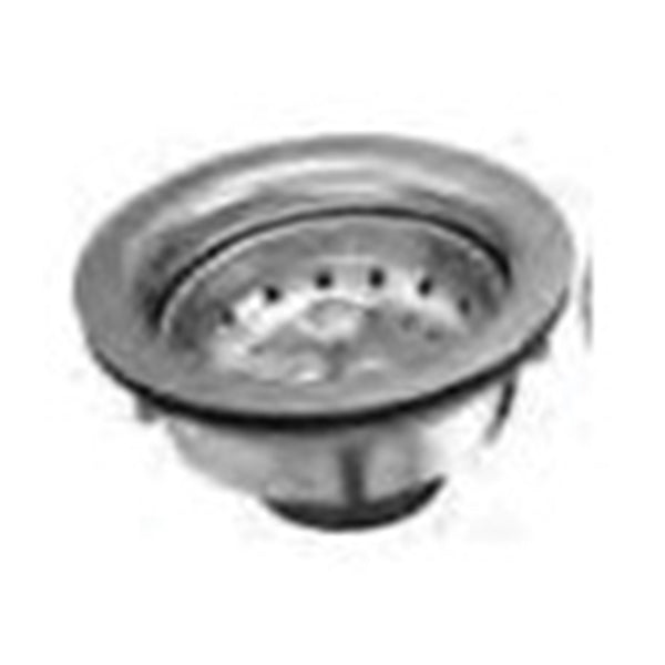 Keeney K5475 Basket Strainer Assembly with Fixed Post, 4-1/2 in Dia, Stainless Steel, Polished Chrome