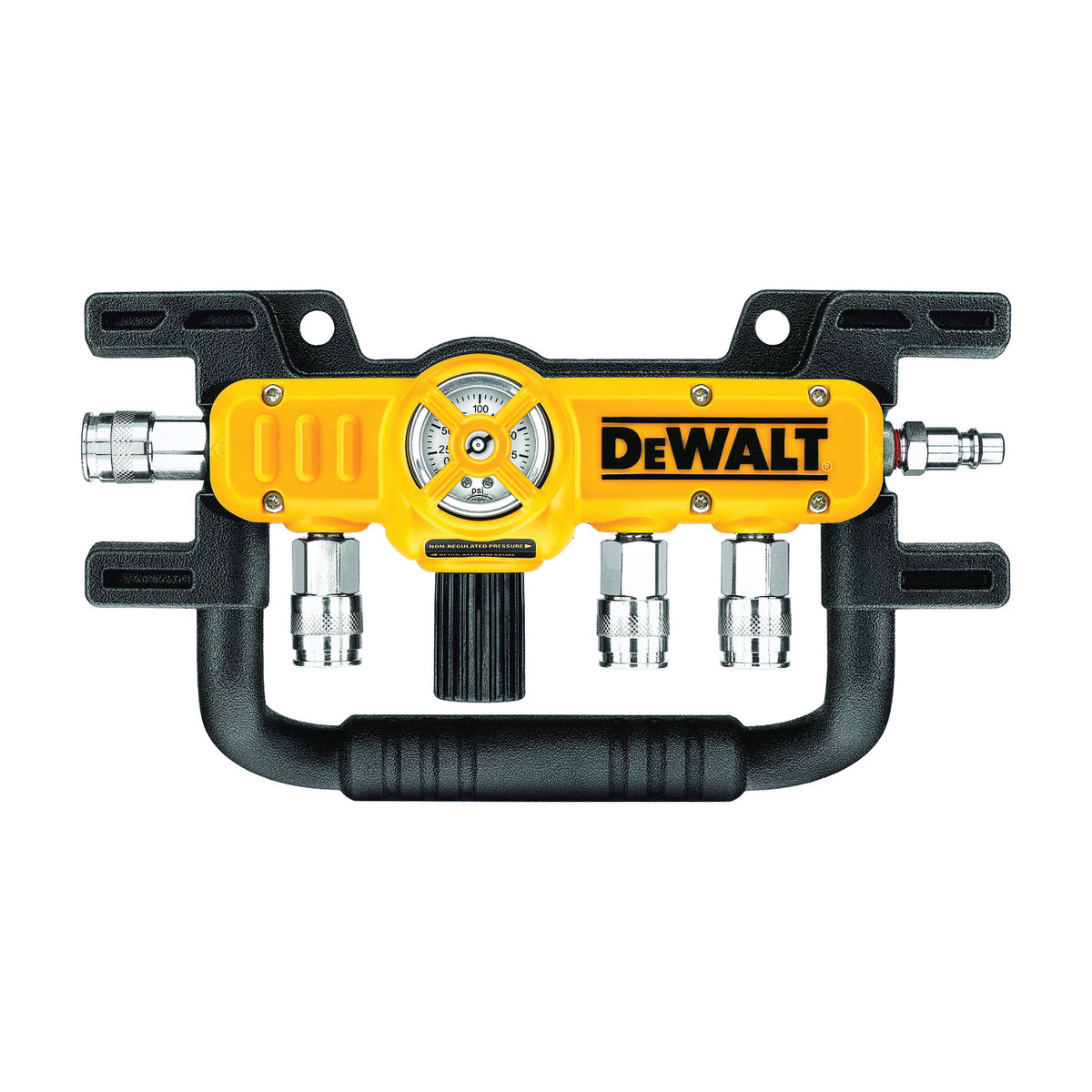 DeWALT D55040 Air Line Splitter with Regulator, Quadraport