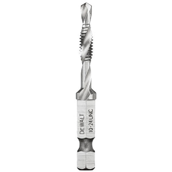 DeWALT IMPACT READY DWADTQTR1024 Tap and Drill Bit, 10 mm Dia, 3-Flute, Spiral Flute, HSS