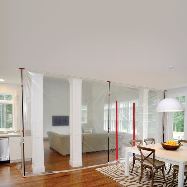 ZIPWALL ZipPole ZP2 Dust Barrier Pole, Spring-Loaded, 10 ft L, Stainless Steel