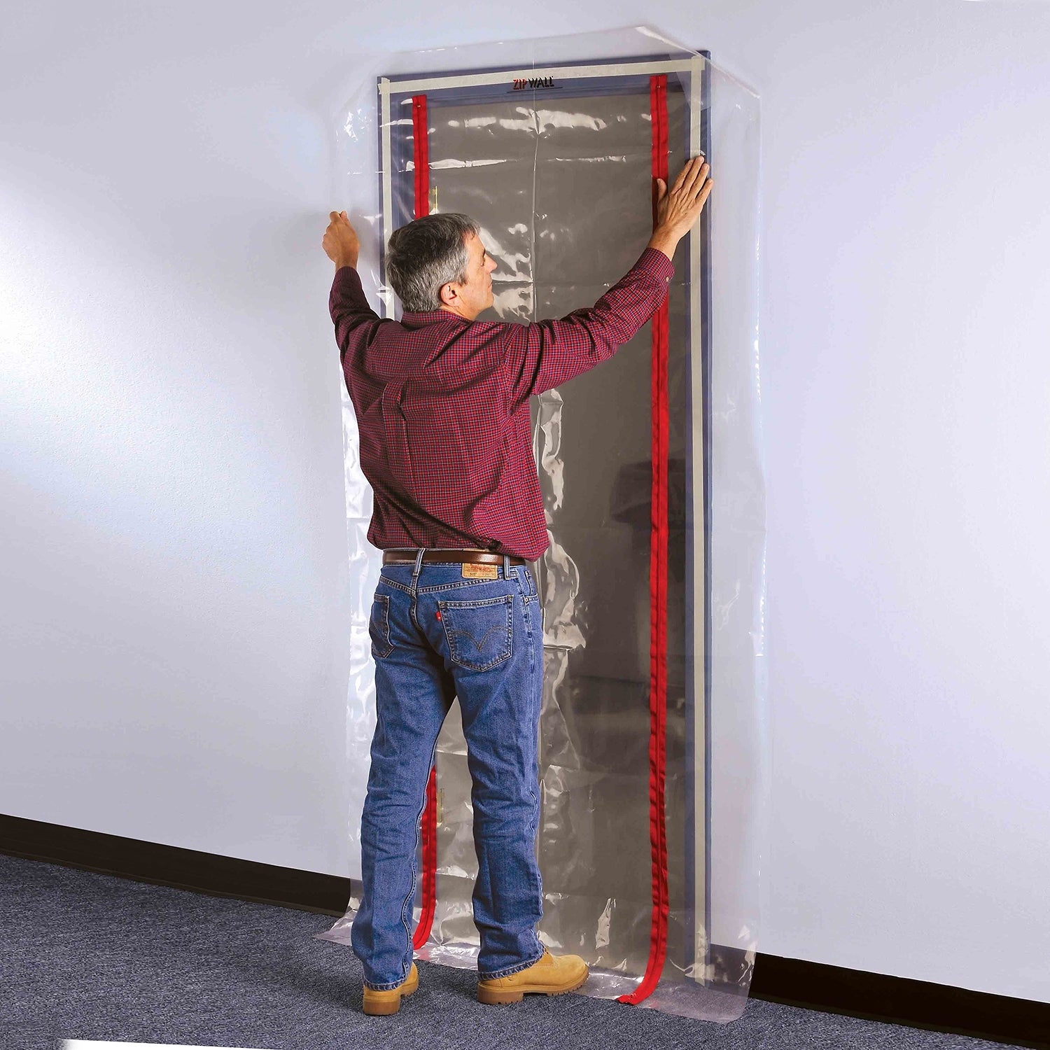 ZIPWALL ZipDoor ZDS Dust Containment Door Kit, Standard, 4 ft L, 7-1/2 ft W, Plastic