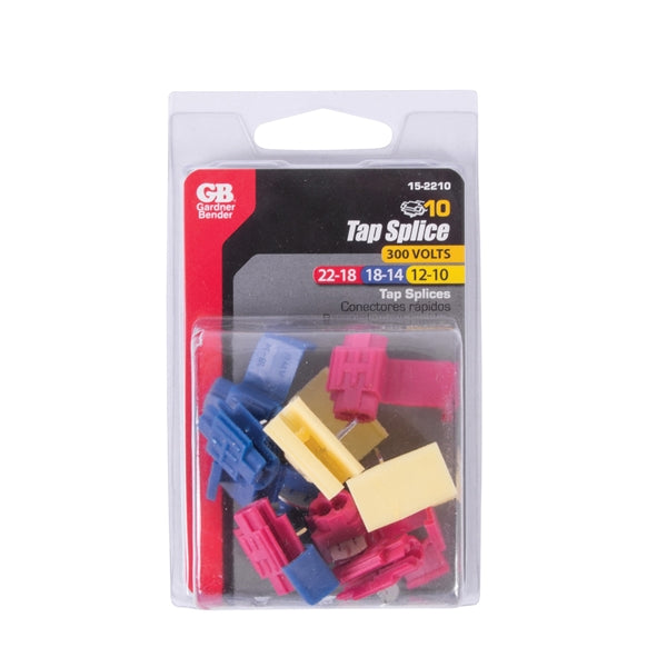 GB 15-2210 Tap Splice Assortment, 10 to 22 AWG Wire, Red